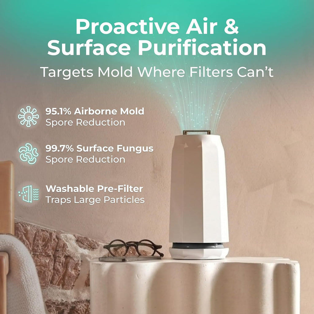 Puraclenz Photon P3000X Air Purifier for Home, Air & Surface Purification, Up to 3000 sqft, Removes 99% Pollutants, Mold, Odors, Viruses, & More, Ozone-Free (White)