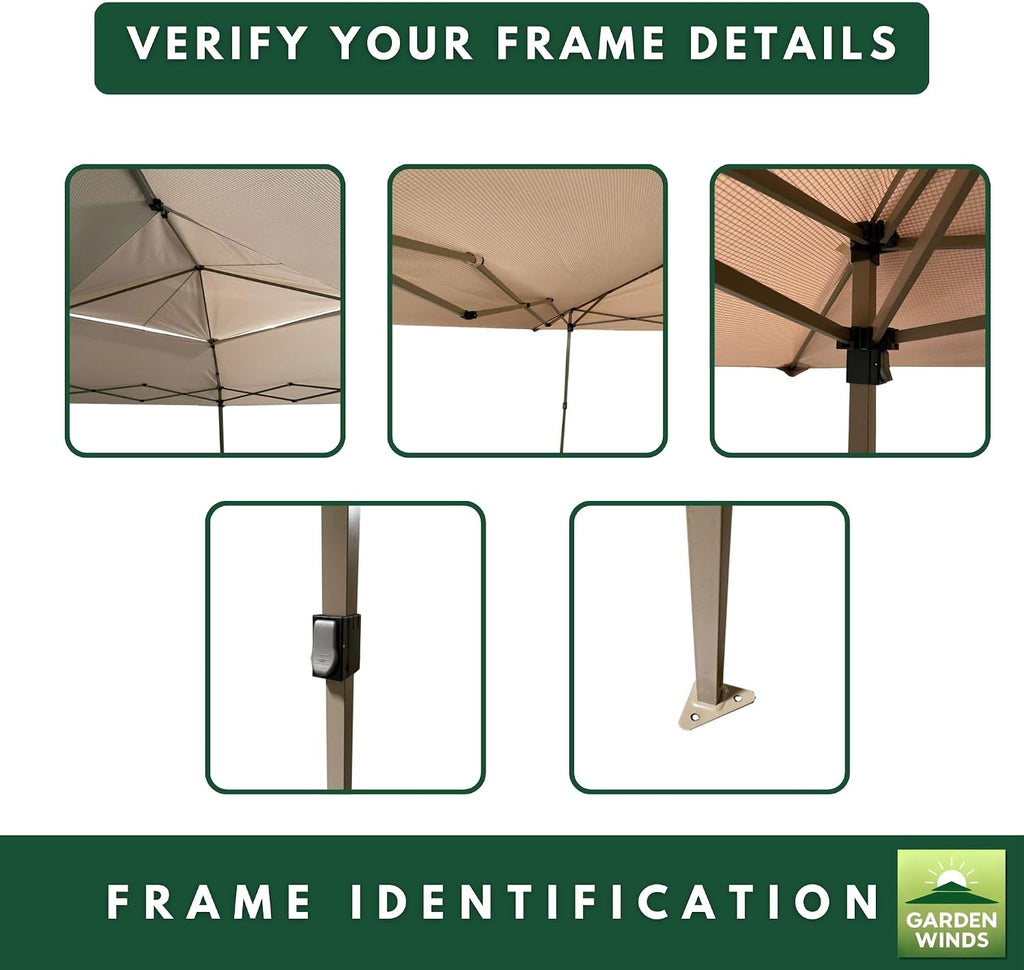 Garden Winds Reinforced RipLock 350 Replacement Canopy Top Cover Compatible with Z-Shade 13' x 13' Instant Shelter Canopy Gazebo Model ZS1313GAZTB - Beige