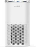 Bonaire Air Purifier for Home Allergies, Pets Hair In Bedroom upto 1380 ft², 3-in-1 HEPA13 Filter, Sleep, Auto Mode, PM2.5, WiFi, Remove Dust Smoke Hair Pollen Pollutants Odor, 27db Quiet, White, A4S