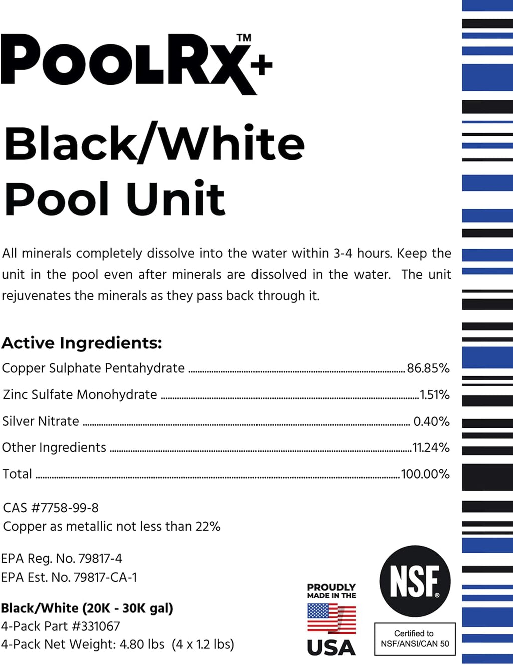 PoolRX+ Pool Unit 20k-30k gallons (4-Pack)
