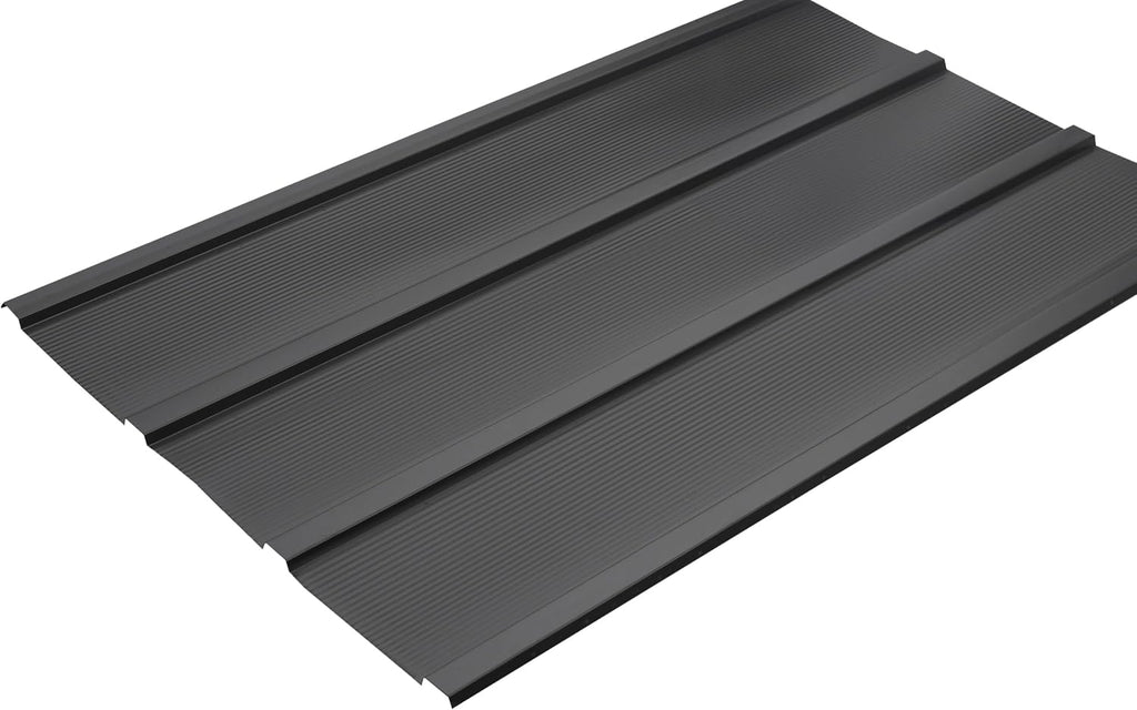 Arrow Set of 8 Galvanized Steel 2x4 Ft Corrugated Metal Panels for DIY Shed, Garage, Carport, and Mobile Home Projects, Made in USA, Anthracite