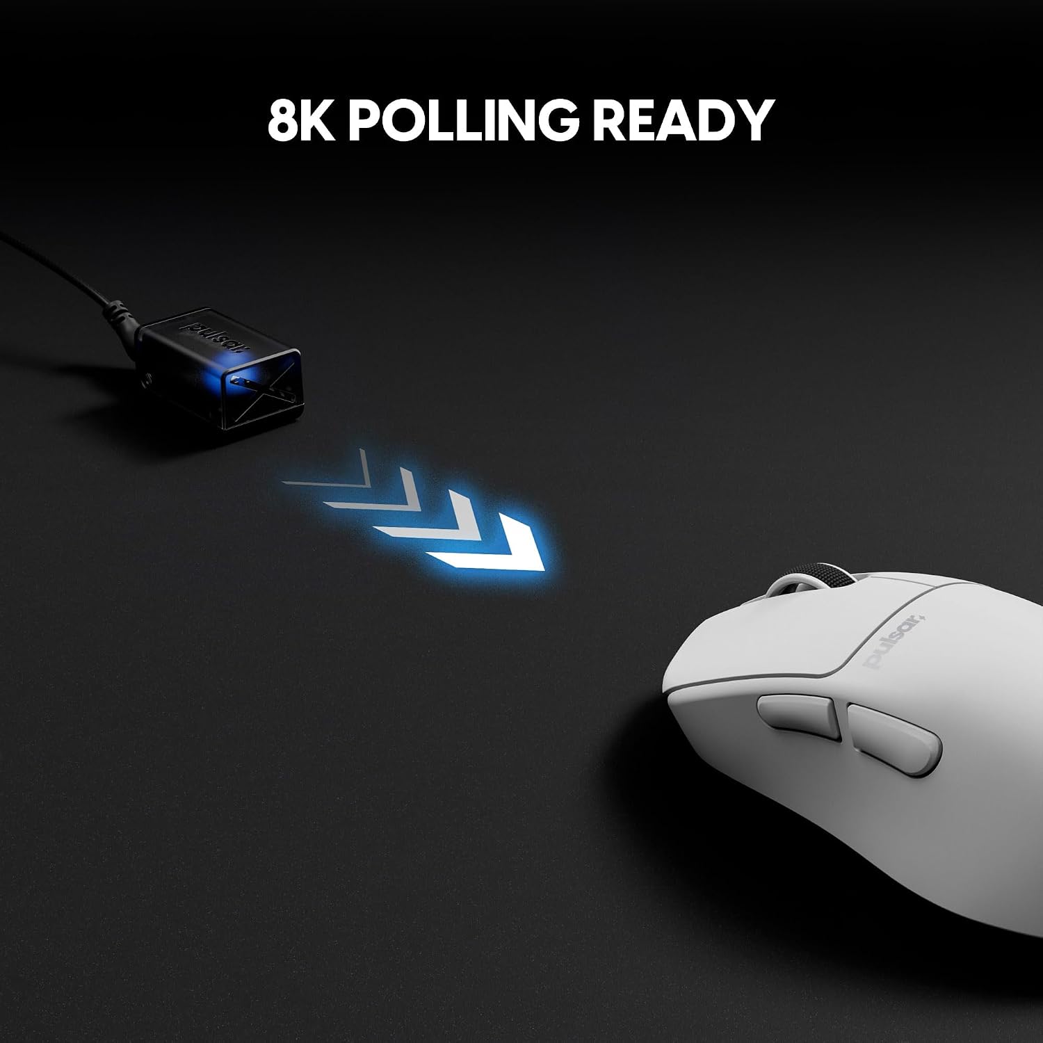 Pulsar Gaming Gears X3 Crazylight Wireless Gaming Mouse, Ultra Lightweight 1.51 oz (43g), Hybrid Ergonomic, Optical Switch, 32000 DPI, 750 IPS, XS-1 Sensor, 8k Compatible (Uyuni White)