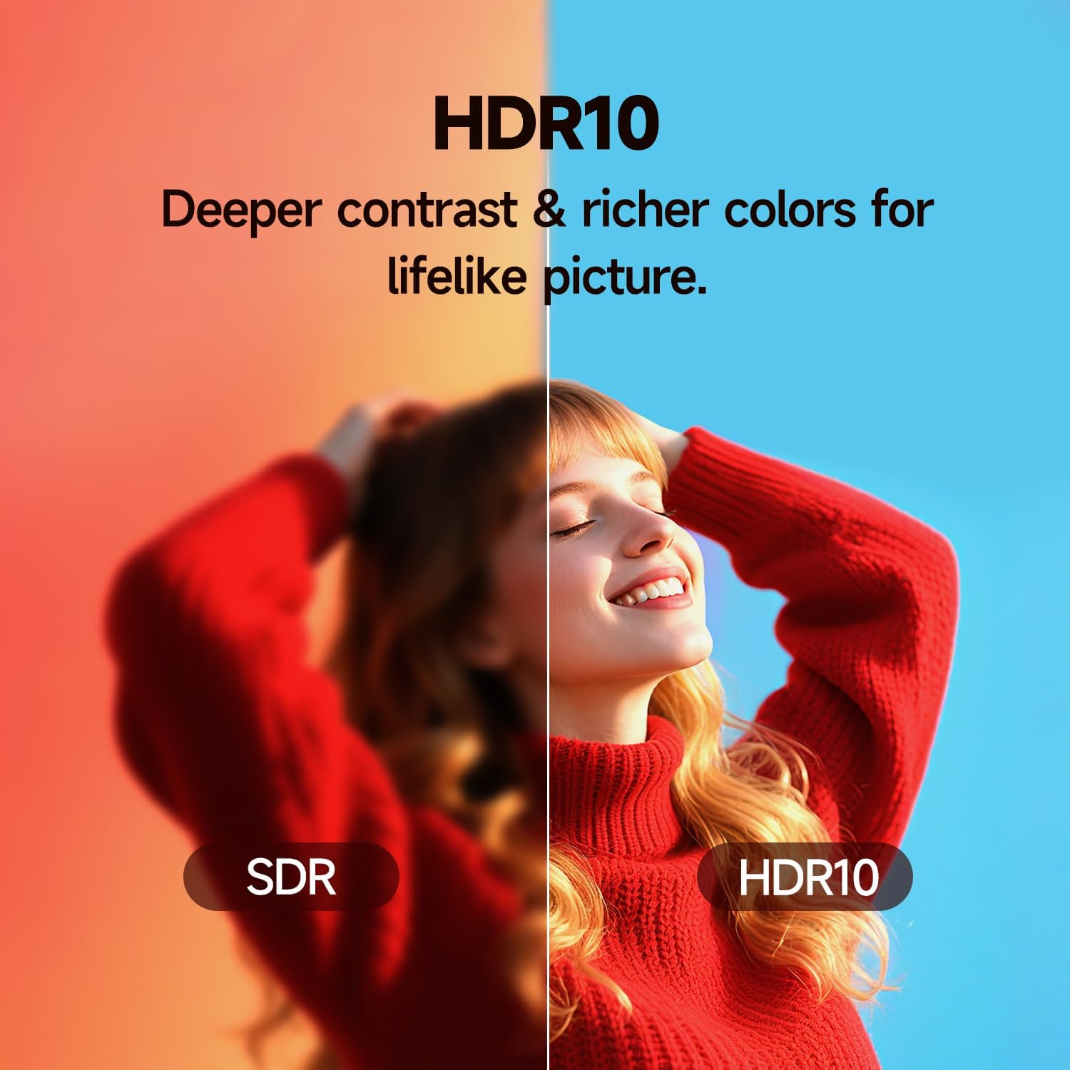 HORION 55 inch Smart TV, 4K UHD LED TV with WebOS 22, Ultra Slim Television with Mega Contrast, HDR10, Dolby Audio - Streaming Live, Bluetooth, Hdmi, WiFi ((P6D Series)
