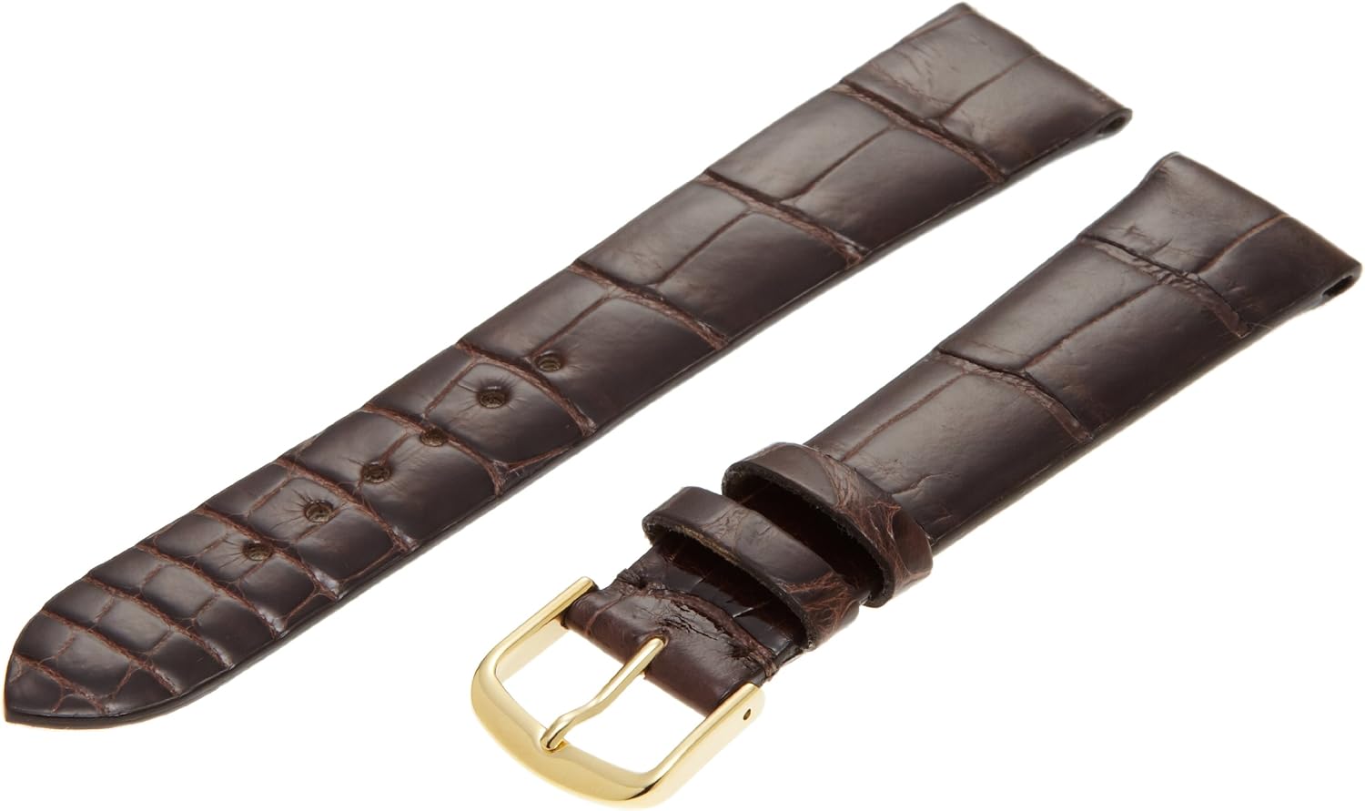 Hadley-Roma Men's MS2009RA-170 17-mm Black Genuine Alligator Leather Watch Strap