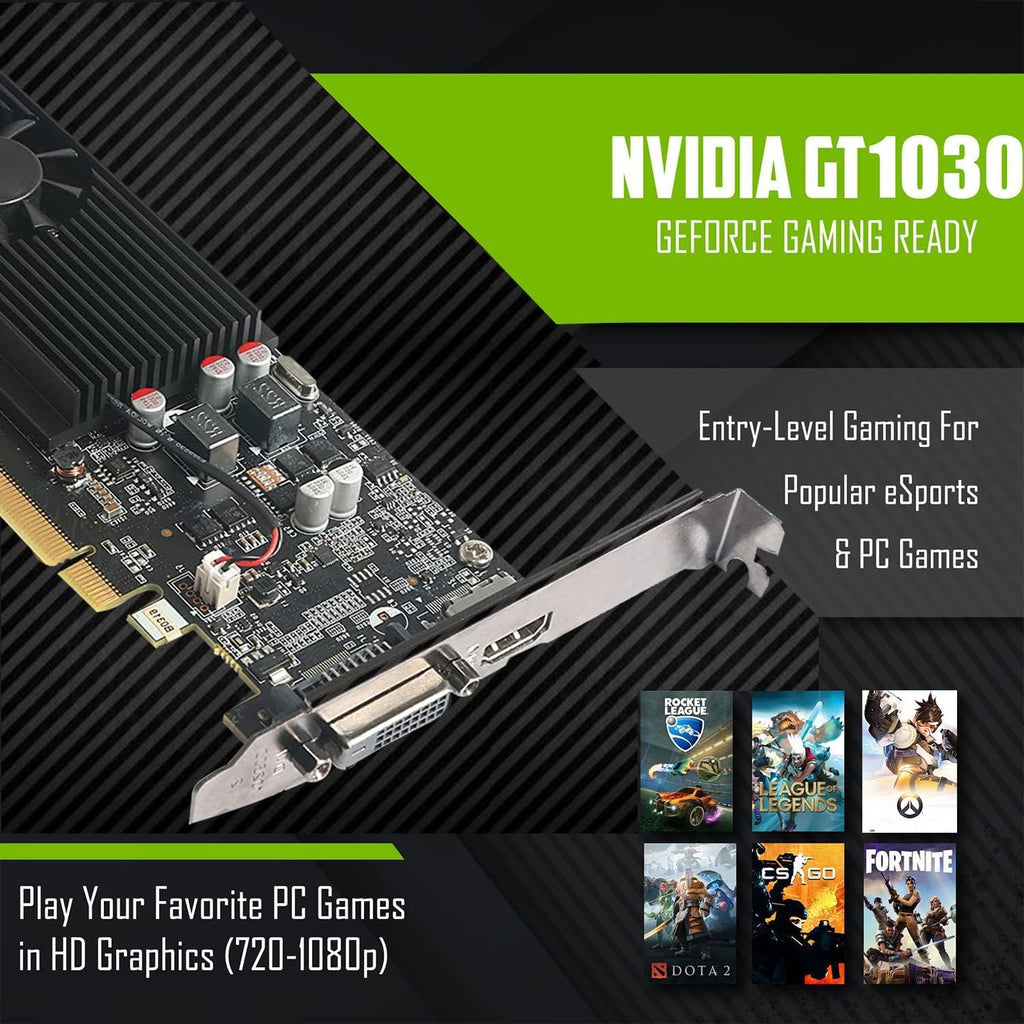 HP Gaming PC Desktop Computer – AMD Pro A10-9700,GT 1030 Graphics,8GB RAM,512GB SSD,24 Inch Curved Monitor,RGB Keyboard with AI Copilot,Mouse,WiFi,RGB Headphone,Windows 11(Renewed)