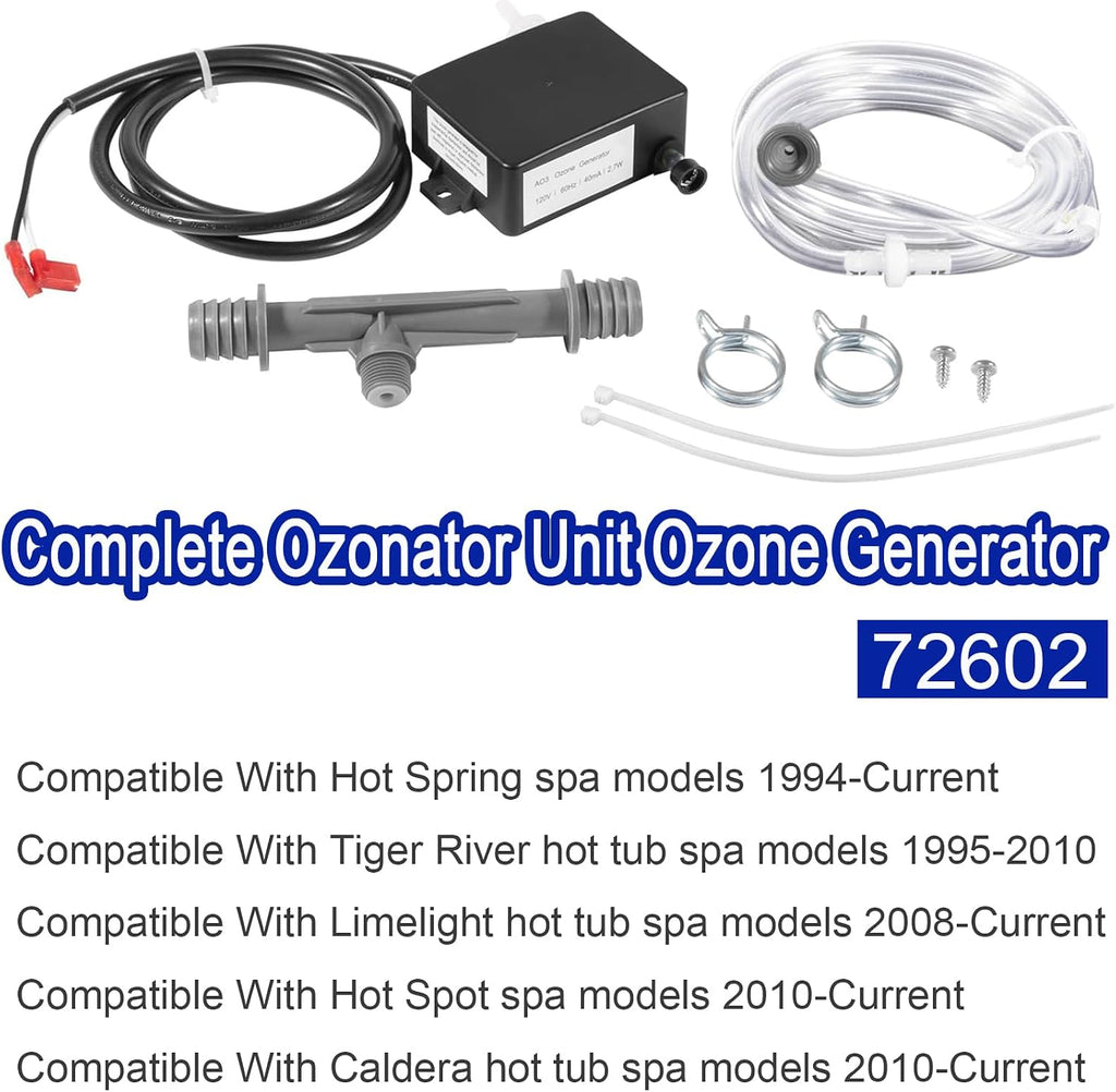 Replacement for 72602 Complete Ozonator Unit Ozone Generator Compatible with Hot Spring spa, Spas Freshwater III Ozone System Complete 72602