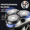 Electric Shavers for Men, Wet Dry Waterproof Electric Shaver for Men Wet Dry Beard Electric Razor Facial Shaving Machine Rechargeable LCD (Color : Green)