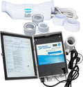 SWIMLINE HYDROTOOLS 87615 Salt Water Chlorine Generator System For Pools Up To 15K Gallons, 7 Titanium Plates 0.8 Lbs CL Output, Universal Compatibility Easy Install Above & Inground Swimming Pools