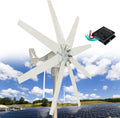 Wind Turbine Generator Kit, 14000W, 12V/24V/48V/110V/220V with 8 Blade, with MPPT Controller, Wind Power Generator for Marine, RV, Home, Windmill Generator Suit for Hybrid Solar Wind System,220V
