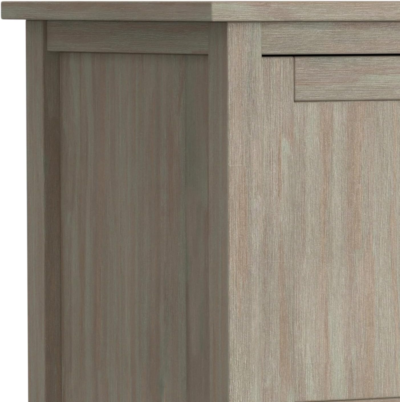 SIMPLIHOME Warm Shaker TV Stand - 47 inch Wide Solid Wood Media Console in Distressed Grey, Transitional Entertainment Center for TVs up to 50 Inches with 2 Cabinets, 2 Drawers, and Cord Management