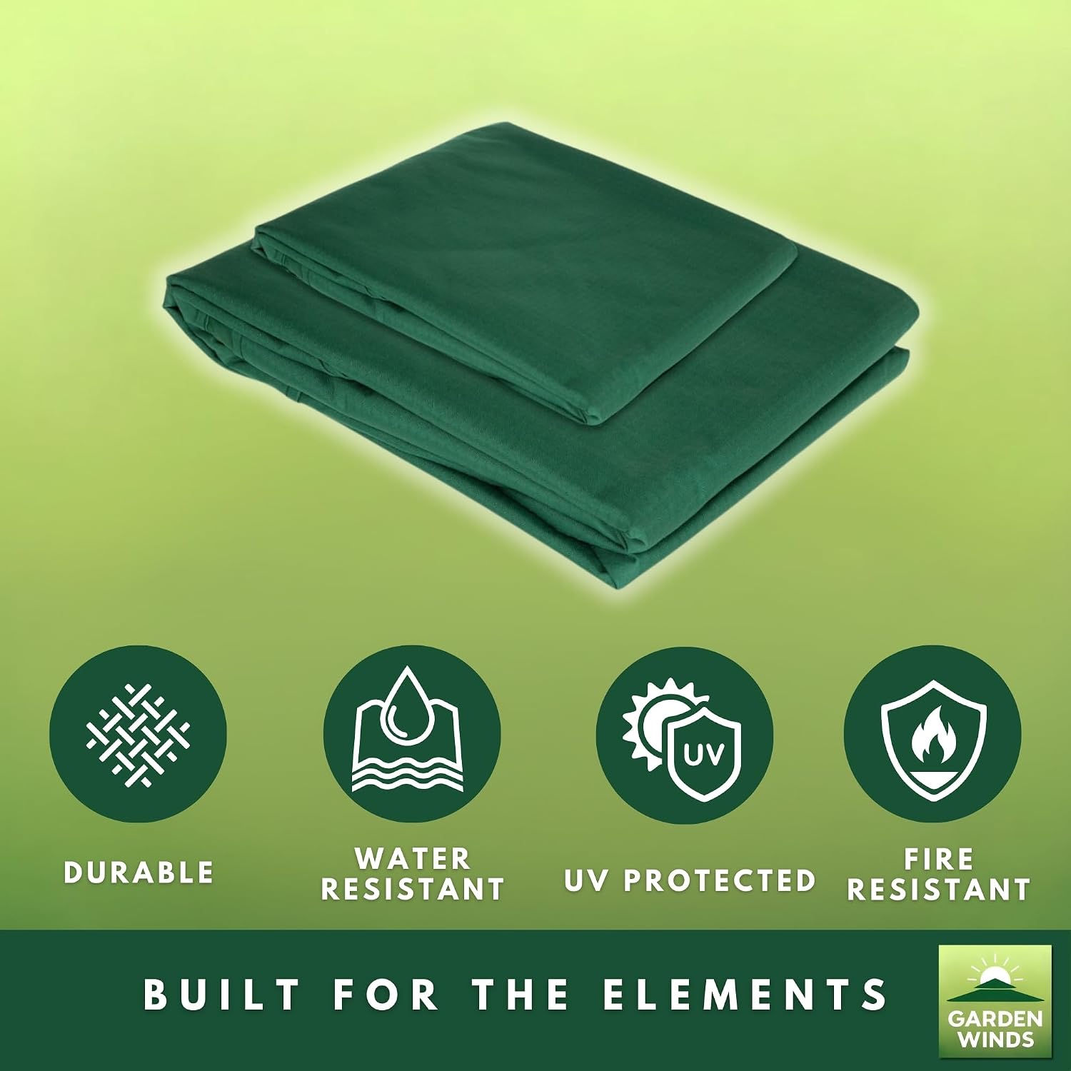Garden Winds Reinforced RipLock 350 Replacement Canopy Top Cover Compatible with Heritage 12' x 12' Hexagon Gazebo Models L-GZ793PST-E, A101011800 - Green