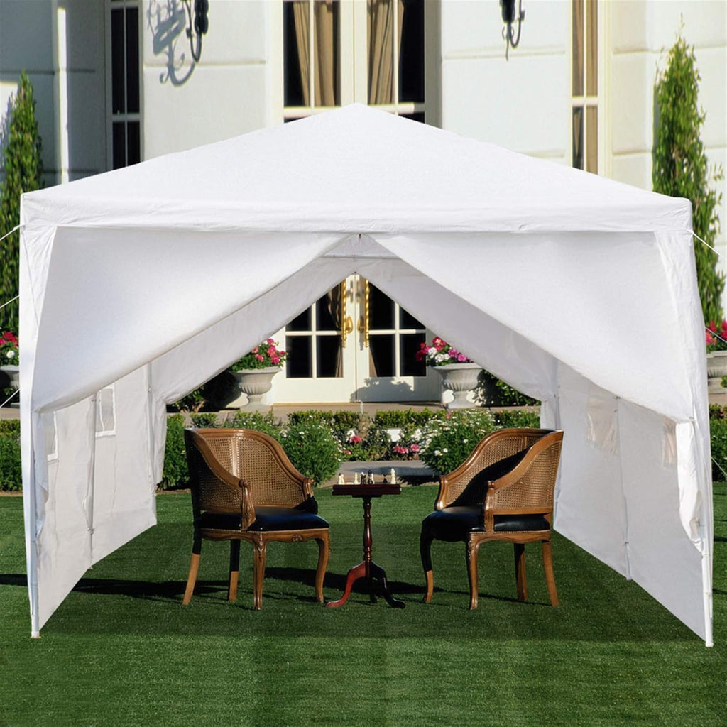 Outdoor Gazebo Canopy Wedding Party Tent Camping Shelter Commercial Instant Shelter Waterproof Tent with Removable Side Walls (Upgrade 10'x20' Six Sides Two Doors)
