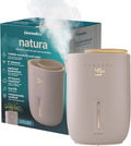 Homedics Natura Ultrasonic Warm & Cool Mist Humidifier, 1.3-Gal for Large Rooms, 60-Hr Runtime, Plant Holder, Programmable Humidity, Auto Shutoff, Nightlight Small Pot Compatible(Plant Not Included)