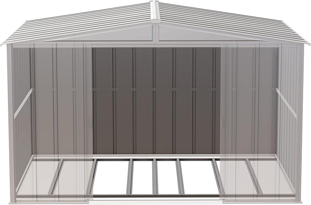 Arrow Sheds Amazon Exclusive Classic 10' x 8' Charcoal Steel Storage Shed with Included Floor Frame Kit