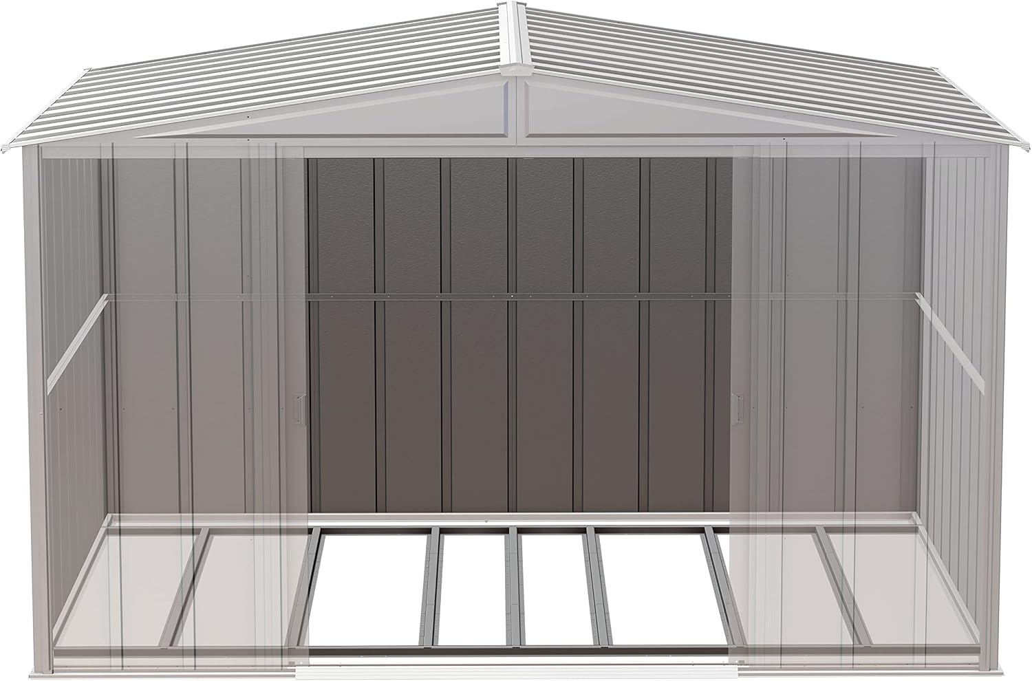 Arrow Sheds Amazon Exclusive Classic 10' x 8' Charcoal Steel Storage Shed with Included Floor Frame Kit