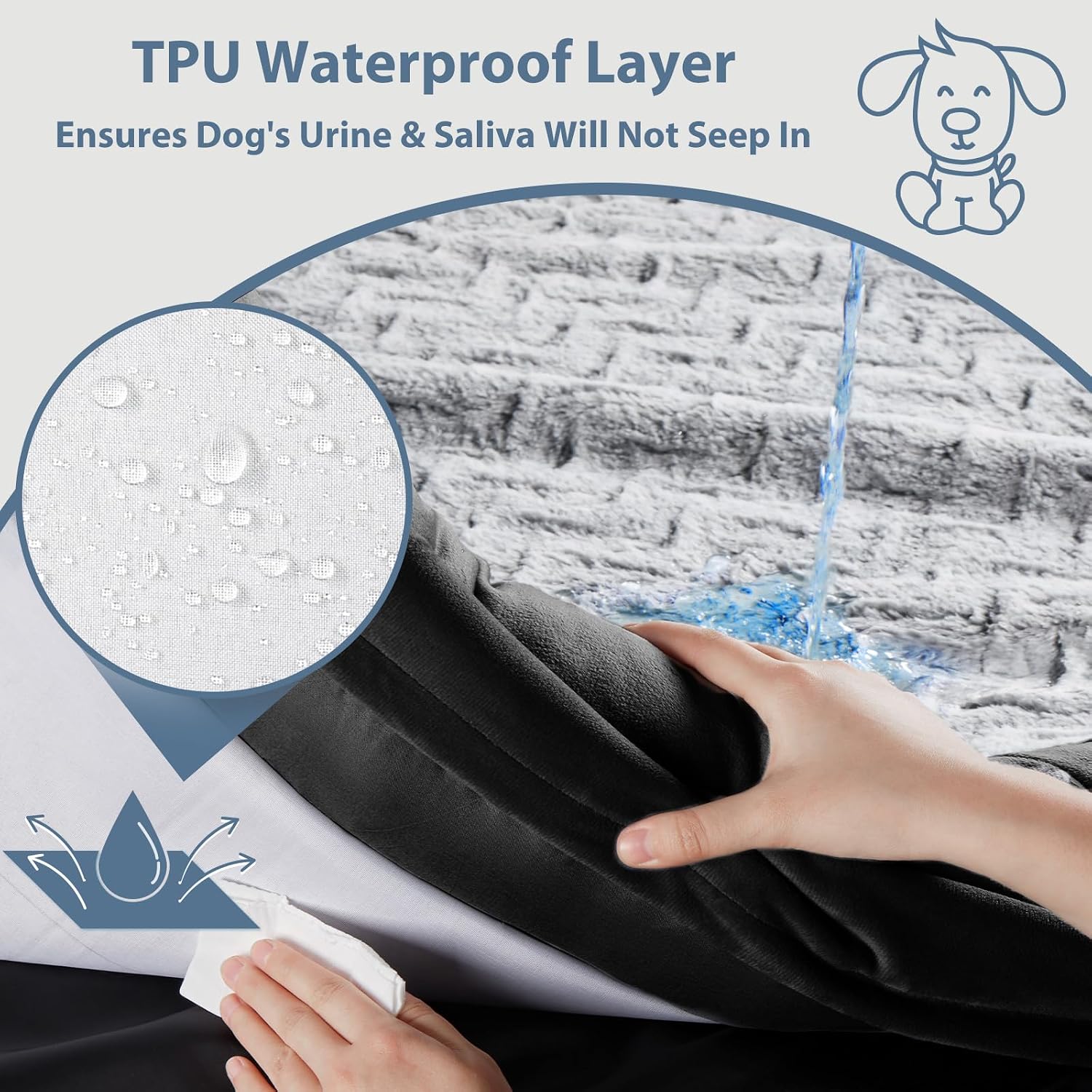 WNPETHOME Giant Dog Bed, Washable Dog Couch with Removable Waterproof Cover, Orthopedic Large Pet Sofa Bed with Bolster Sides for Sleeping