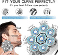 Electric Shavers for Bald Men, 6 in 1 Mens Bald Head Electric Shaver Wet/Dry LED Display, Faster-Charging Cordless Mens Grooming Kit with Nose Hair Trimmer USB