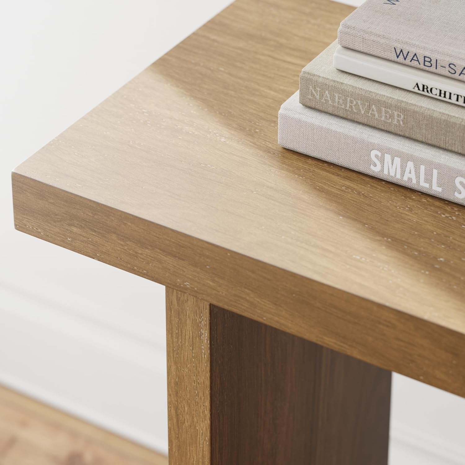 Nathan James Virgo Wood Accent Storage Console Sofa Table, for Entryway, Hallway or Living Room, 1, Light Brown