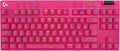 Logitech G PRO X TKL Lightspeed Wireless Gaming Keyboard, Ultra-Portable Tenkeyless Design, LIGHTSYNC RGB, PBT keycaps, Tactile Switches (GX Brown) - Magenta