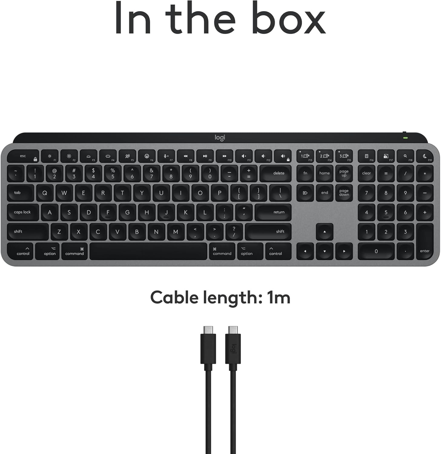 Logitech MX Keys S for Mac, Wireless Keyboard, Fluid, Precise Laptop-Like Typing, Programmable Keys, Backlit, Bluetooth USB C Rechargeable for MacBook Pro, MacBook Air, iMac, iPad - Space Grey