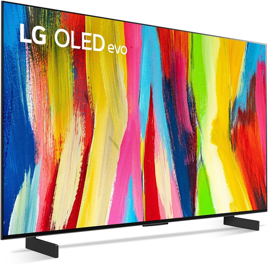 LG C2 Series 42-Inch Class OLED evo Smart TV OLED42C2PUA, 2022 - AI-Powered 4K TV, Alexa Built-in