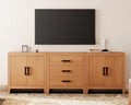 WAMPAT TV Stand for TVs up to 85 Inch, 3-Piece Modular Entertainment Center with Drawers and Doors, Farmhouse Media Console for Living Room, Bedroom, Home Theater, Mocha