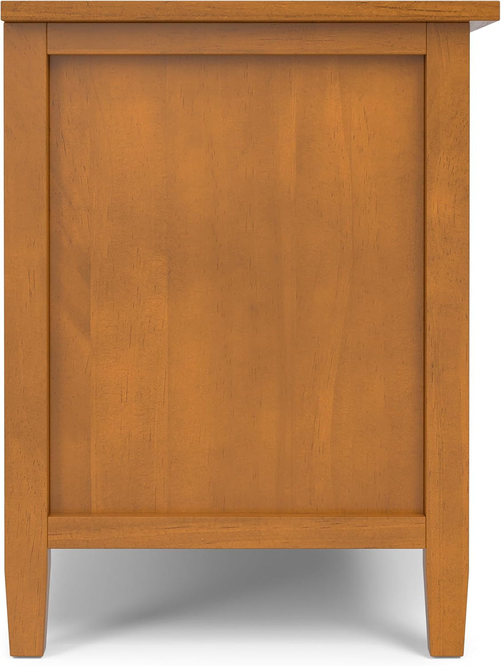 SIMPLIHOME Warm Shaker TV Stand - 60 inch Wide Solid Wood Media Console in Light Golden Brown, Transitional Entertainment Center for Living Room for TVs up to 65 Inches with Cable Management