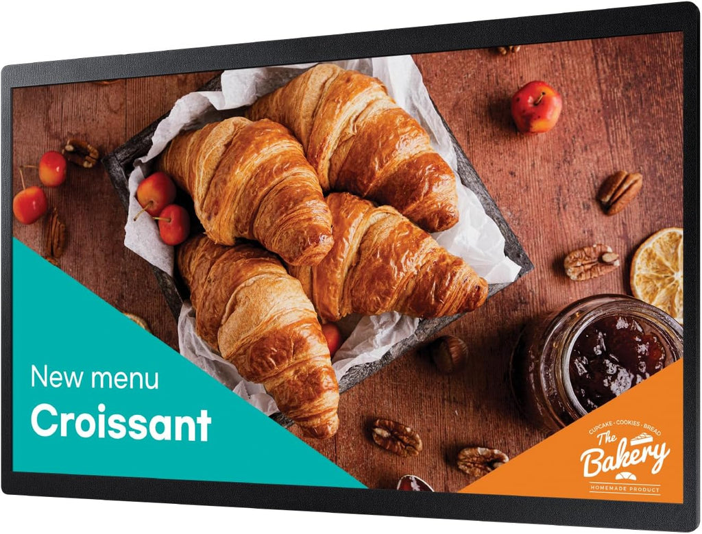 Samsung 24' Commercial UHD LED LCD Display Sign, Full HD Resolution, Compact Design, Home UI, LH24QBCEBGCXZA