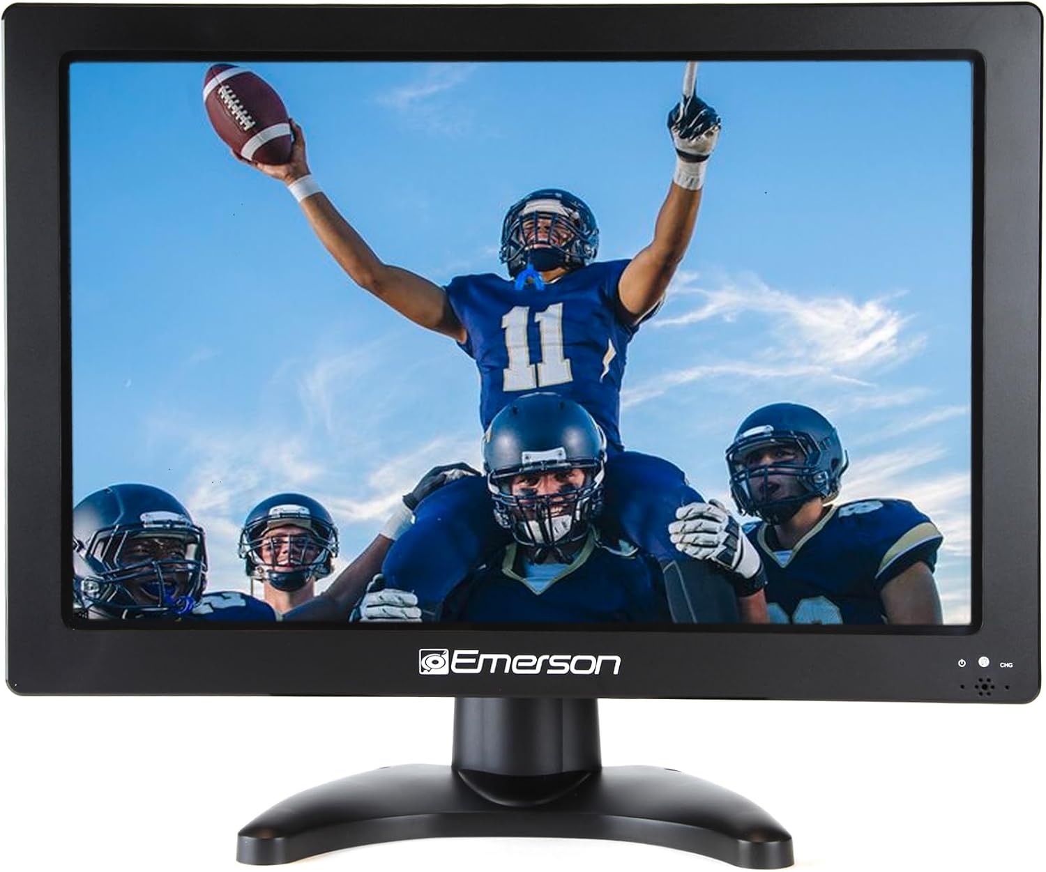 Emerson ET-1300 13.3' Portable Digital TV with Built-in Rechargeable Battery, DC Car Adapter, HDMI, USB, and AV Inputs, Crystal-Clear HD Display, Compact for Travel, Tailgating, and Camping