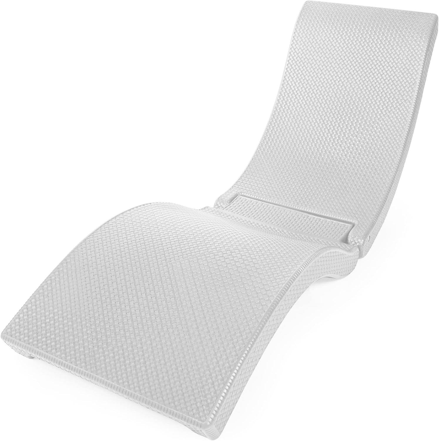 Robelle Premium Poolside Patio Chaise Lounge Chair, White