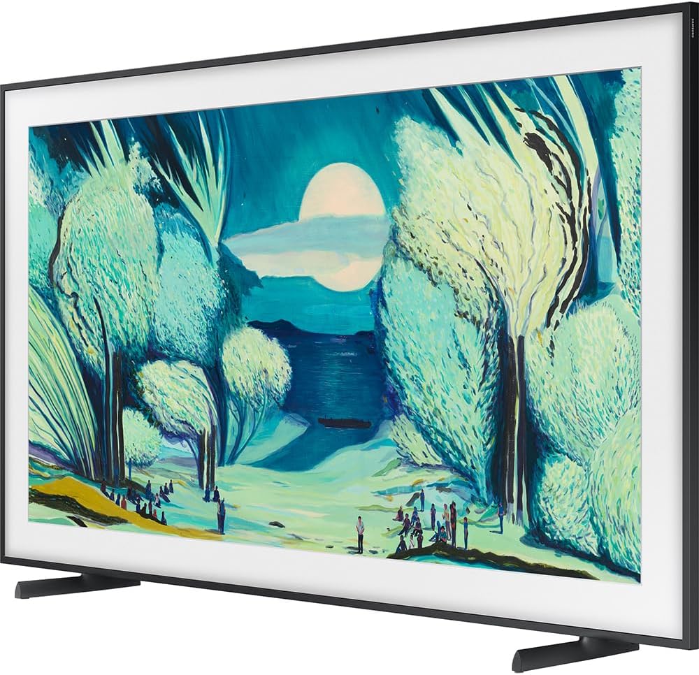 Samsung QN55LS03FA 55' The Frame QLED 4K AI TV (2025) Bundle with Modern White Bezel, CPS 26 Month Protection, Slim Flat Mount, 2X HDMI Cables & Deco Gear Complete Home Theater Beginner's Guidebook