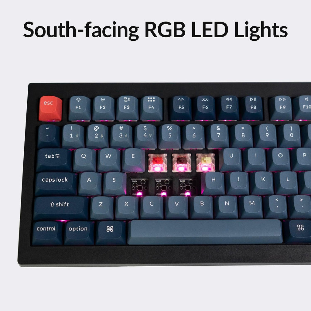 Keychron V3 Max TKL Wireless Mechanical Keyboard, QMK/VIA RGB Bluetooth/2.4 GHz/Wired, 87 Keys Hot-Swappable with Gateron Banana Switch, Compatible with Mac Windows Linux