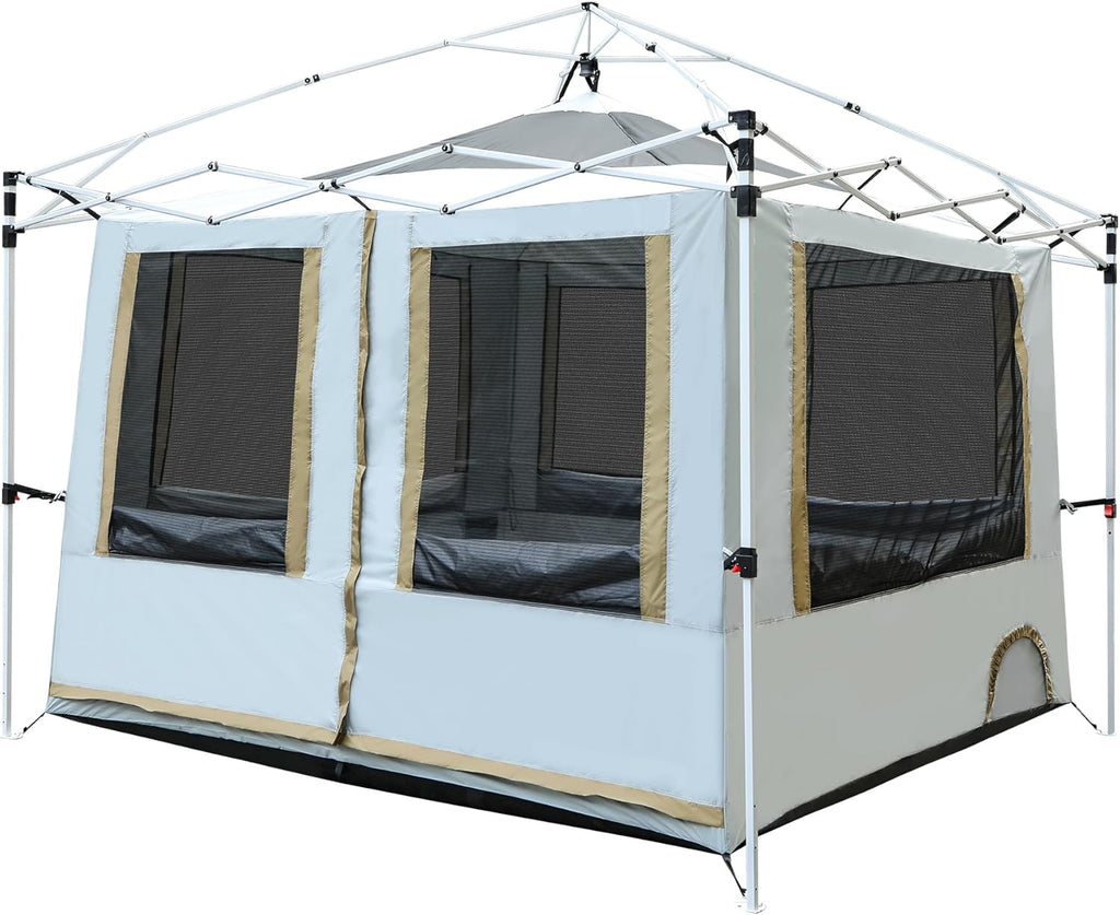 REDCAMP Canopy Camping Tent for Pop Up Canopy Tent, Inner Tent Converts Straight Leg 10'x10' or 10'x20' Canopy into Camping Tent, Fits 4-6 Person(Frame/Shelter NOT Included)