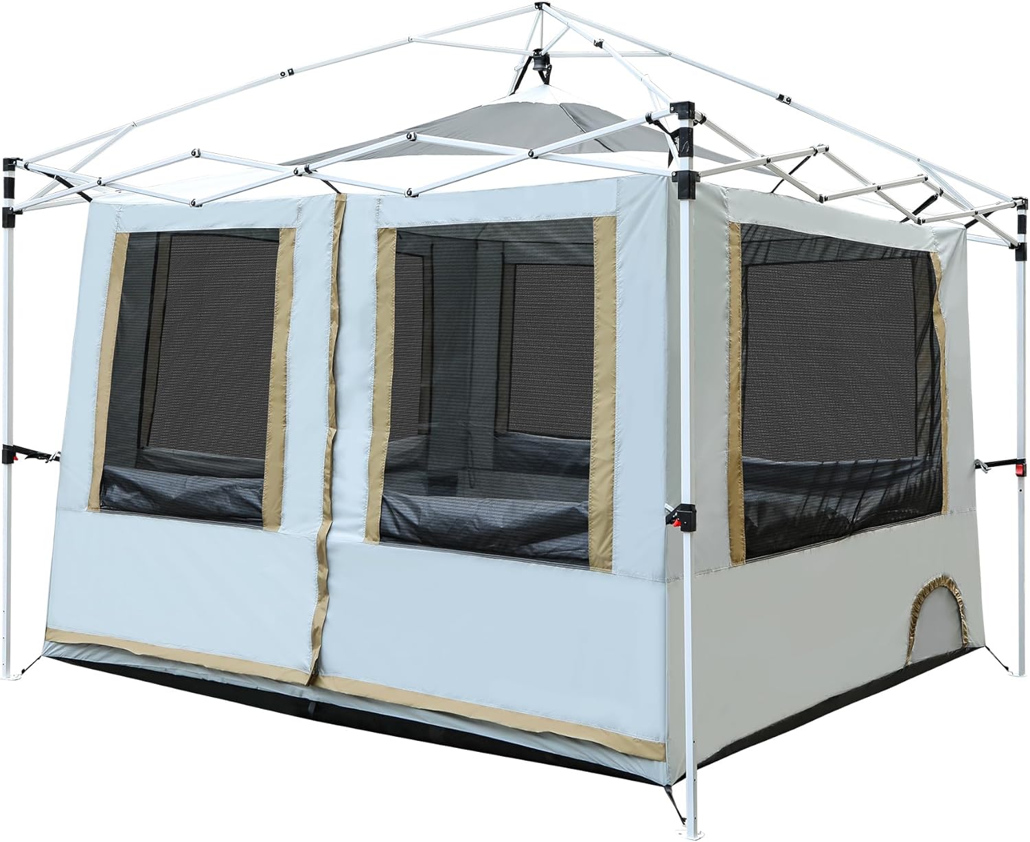 REDCAMP Canopy Camping Tent for Pop Up Canopy Tent, Inner Tent Converts Straight Leg 10'x10' or 10'x20' Canopy into Camping Tent, Fits 4-6 Person(Frame/Shelter NOT Included)