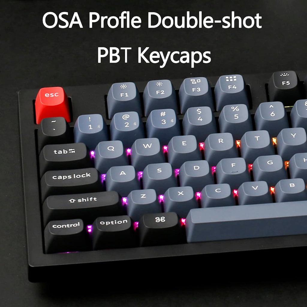 Keychron K10 Pro QMK/VIA Custom Wireless Mechanical Keyboard, Hot-Swappable Full Size 108 Keys Programmable RGB LED Backlit Banana Switch, Bluetooth/USB-C Wired Gaming Keyboard for Mac Windows Linux