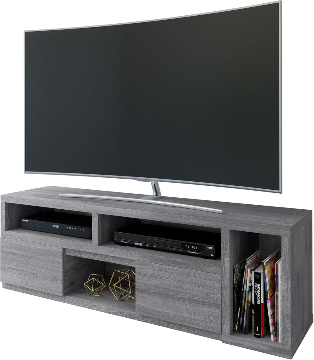 Adjustable TV Stand for 65 Inch TV, Modern TV Stand for Living Room with Storage, Expandable Base Entertainment Center Fits Screens up to 65' When TV is Measured Diagonally, Grey