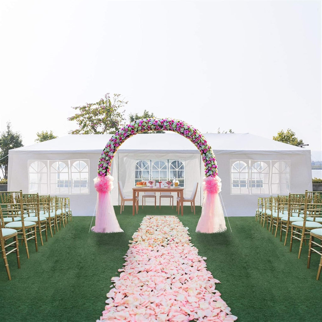 Outdoor Gazebo Canopy Wedding Party Tent Camping Shelter Commercial Instant Shelter Waterproof Tent with Removable Side Walls (Upgrade 10'x30' Seven Sides)
