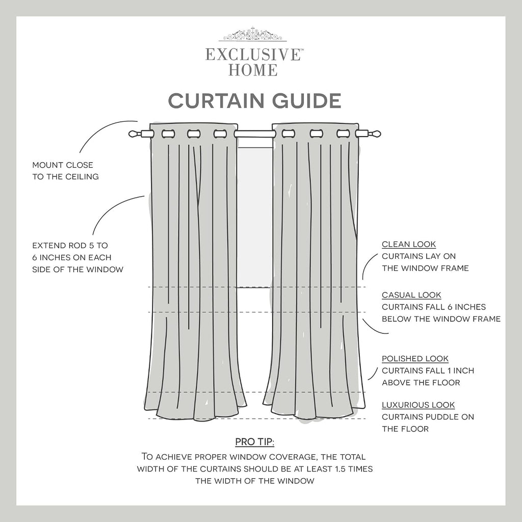 Exclusive Home Loha Linen Grommet Top Curtain Panel Pair, 54'x84', Vintage Linen (Pack of 6)
