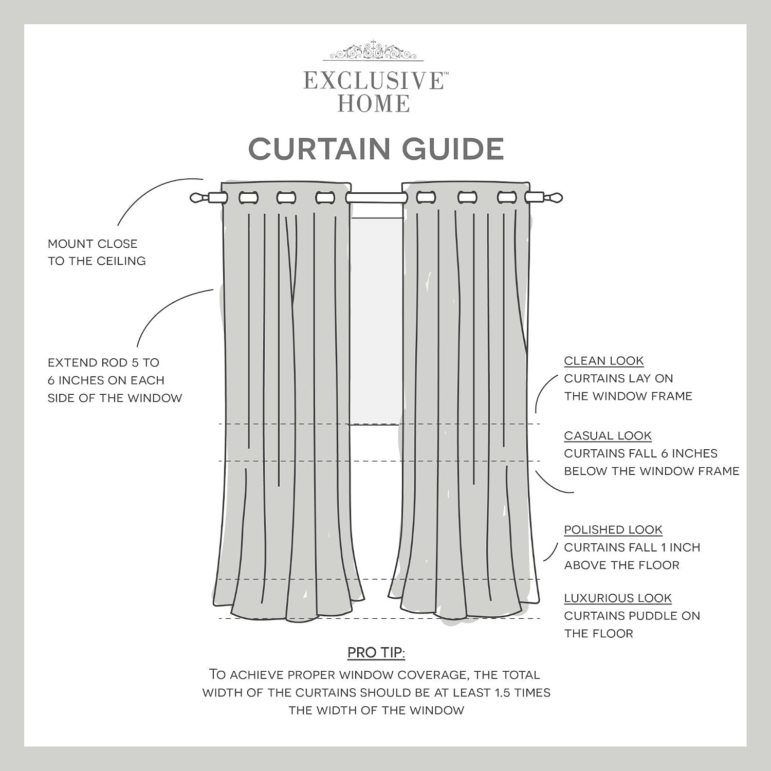 Exclusive Home Loha Linen Grommet Top Curtain Panel Pair, 54'x84', Vintage Linen (Pack of 6)