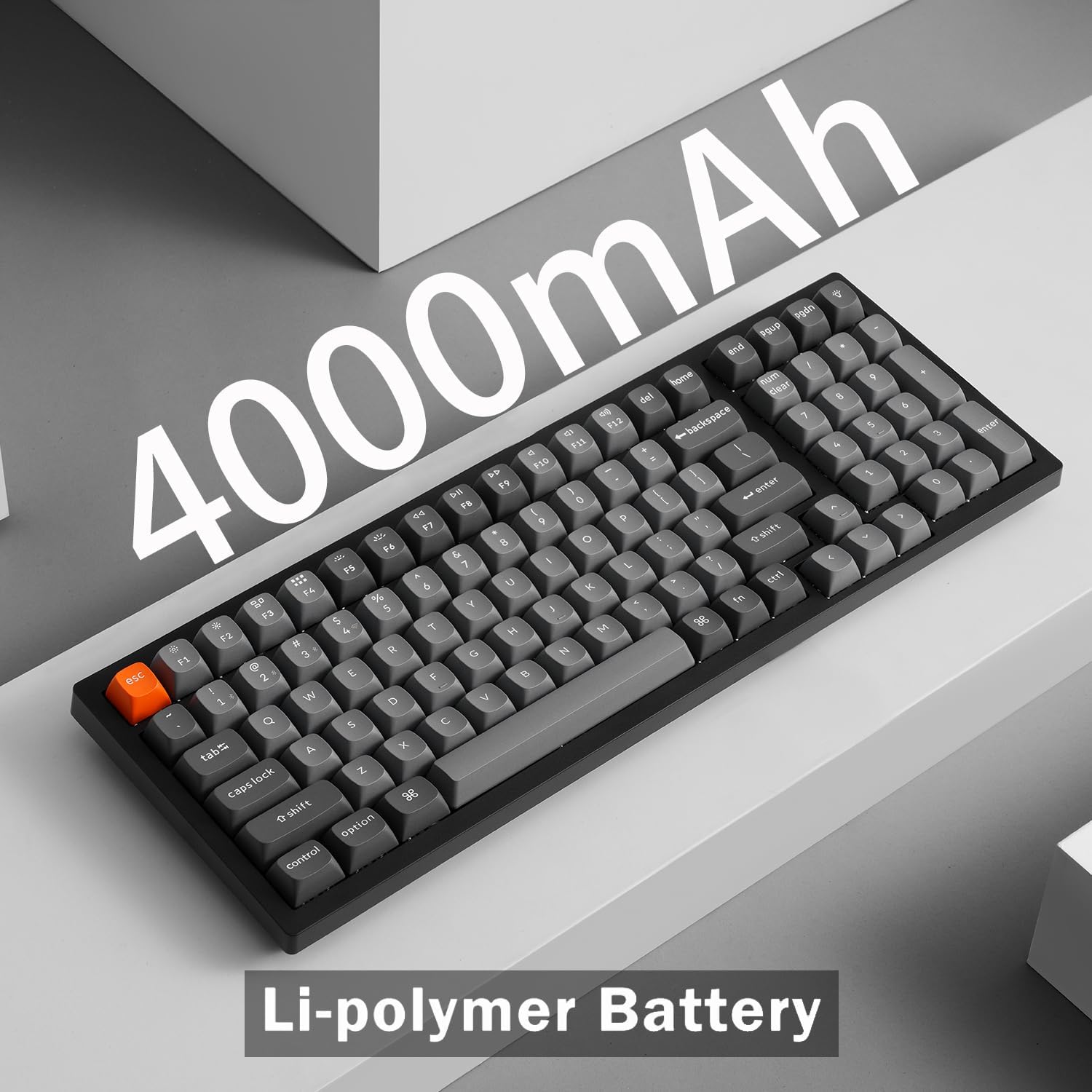 Keychron K4 Max QMK Wireless Custom Mechanical Keyboard, RGB Hot Swappable 96% Layout Tri-Mode Bluetooth 5.1/2.4G/USB-C Programmable, Super Brown Switch NKRO Gaming Keyboard for Mac/Windows/Gamers