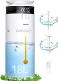 VAGKRI Humidifiers for Large Room, 18L Ultrasonic Cool Mist Humidifier for Home 2000 sq ft, 5 Mist Levels, Auto Mode, Whole House Humidifiers with 2 Extended Tube Quiet Humidifiers for Baby Home Plant