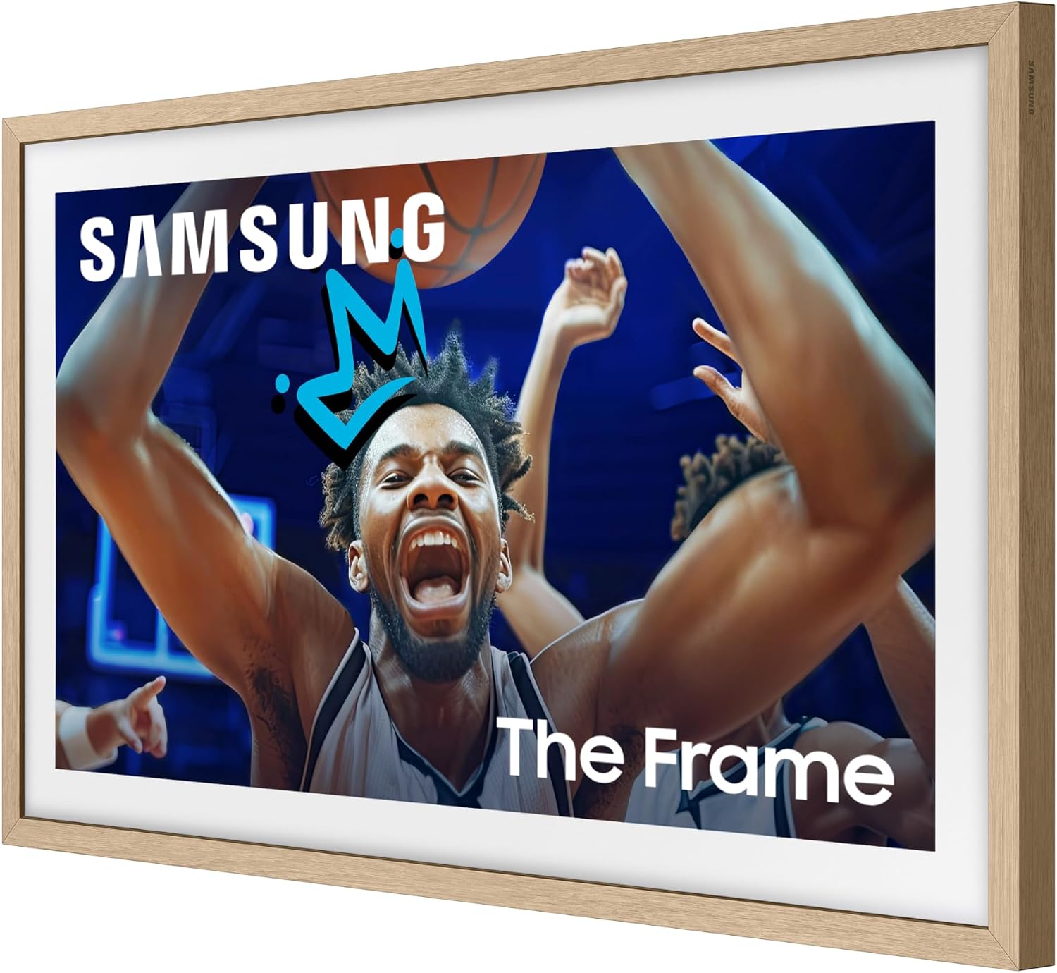 Samsung QN85LS03DAFXZA 85 Inch The Frame 4K Smart Quantum HDR TV with a Samsung VG-SCFA85BWB 85 Inch The Frame Customizable Bezel - Modern Brown (2024)