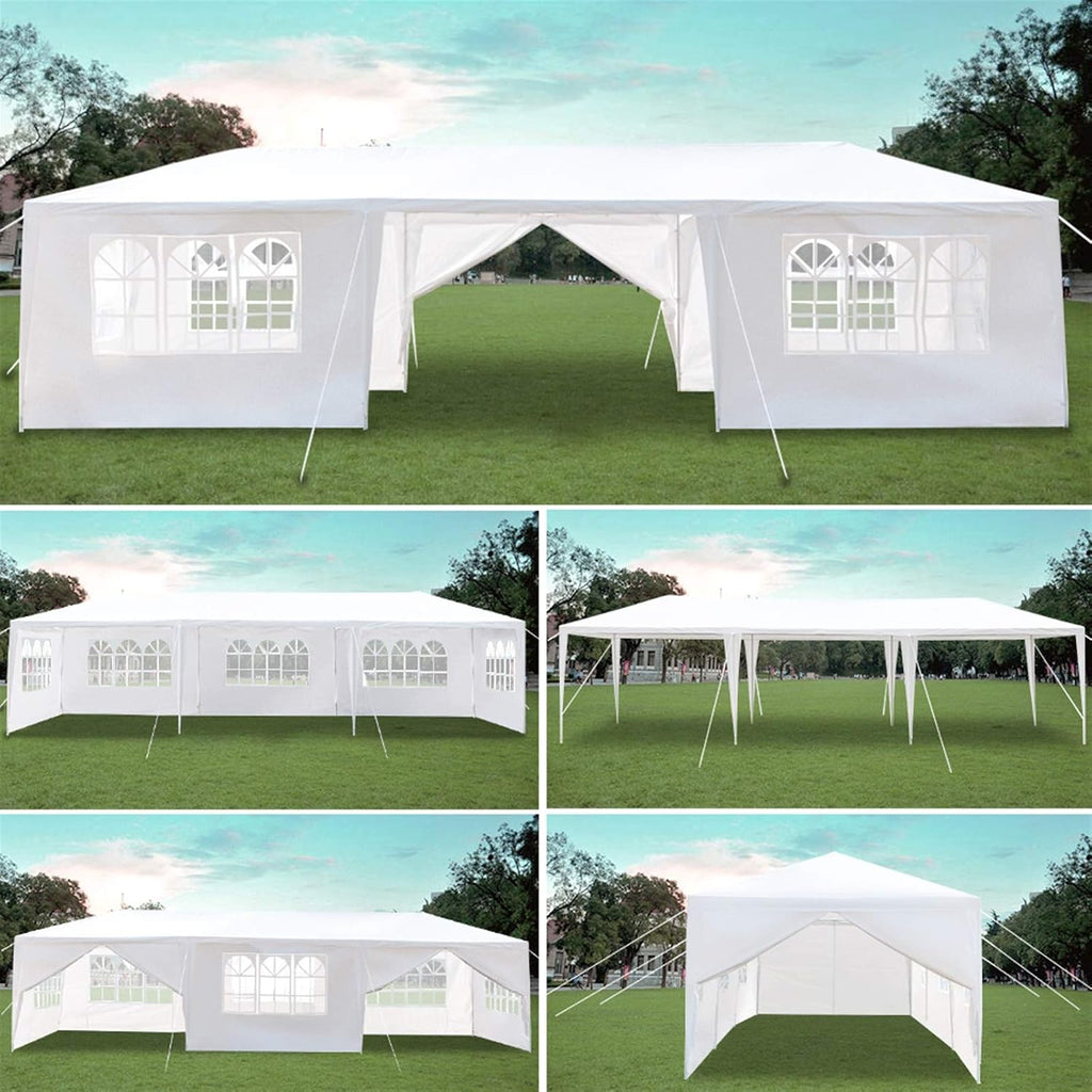 Outdoor Gazebo Canopy Wedding Party Tent Camping Shelter Commercial Instant Shelter Waterproof Tent with Removable Side Walls (Upgrade 10'x30' Eight Sides)