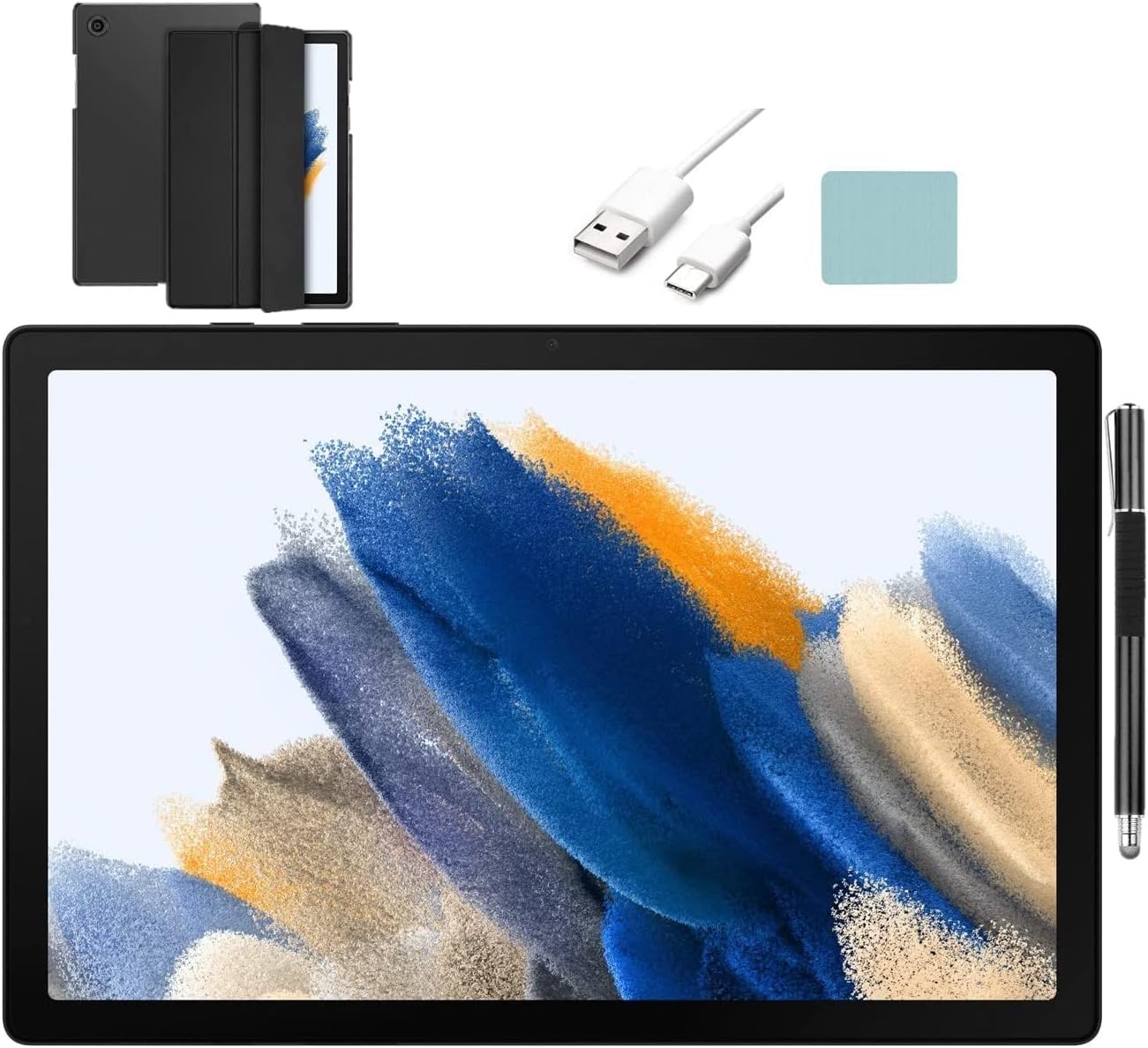 Samsung Galaxy Tab A8 10.5-inch Touchscreen Wi-Fi Tablet Bundle, Octa-Core Processor, 3GB RAM, 32GB Memory, Bluetooth, Android 11 OS, Tigology Accessories