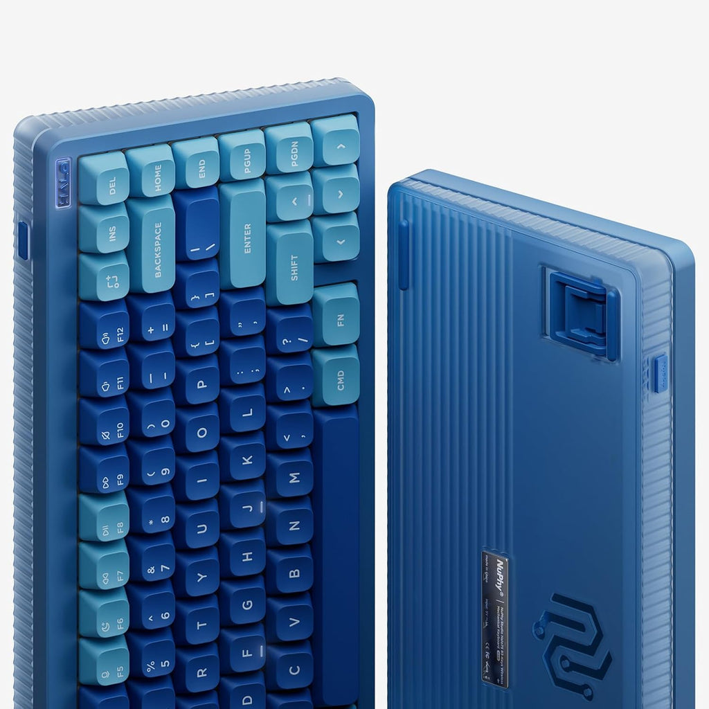 nuphy Halo75 V2 Mechancial Gaming Kyeboard,75% Wireless Hot Swappable Bluetooth Keyboard,83 Kyes RGB Backlit Keyboard,Support Bluetooth/2.4GHz/USB-C-Blue Blush Switch