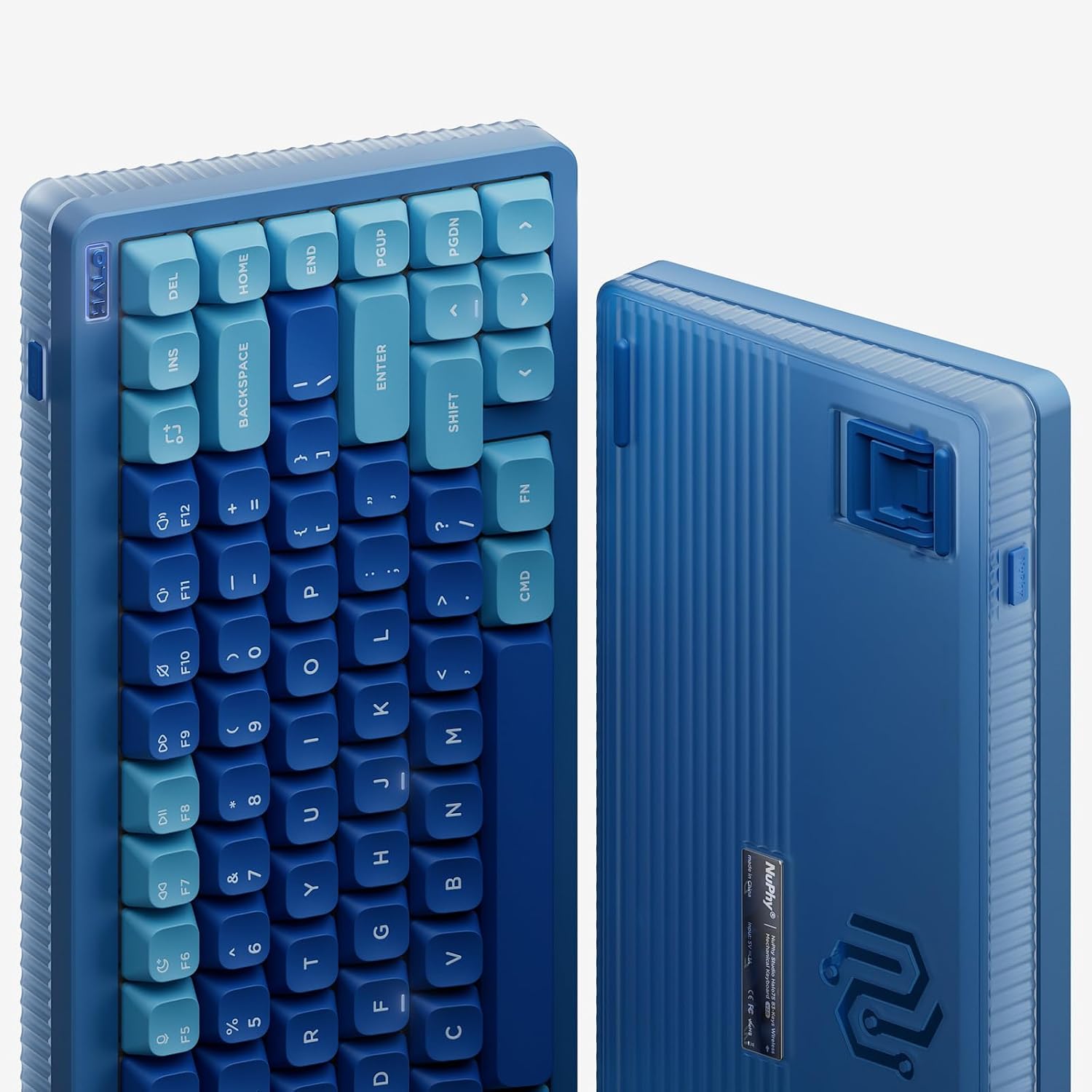 nuphy Halo75 V2 Mechancial Gaming Kyeboard,75% Wireless Hot Swappable Bluetooth Keyboard,83 Kyes RGB Backlit Keyboard,Support Bluetooth/2.4GHz/USB-C-Blue Blush Switch