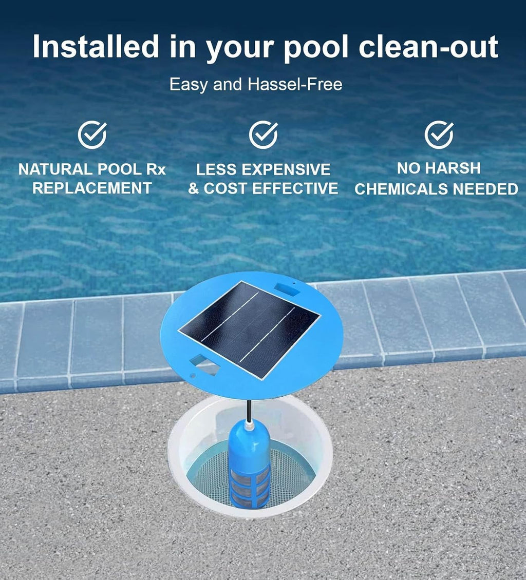Solar Pool Rx Ionizer - High Efficiency, Use up to 85% Less Chlorine, Pool Cleaner for up to 45,000 Gal, Lifetime Replacement Program
