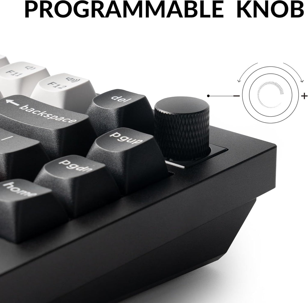 Keychron Q1 HE Wireless Custom Keyboard Rapid Trigger QMK Launcher 2.4 GHz Bluetooth 5.2 with Gateron Double-Rail Magnetic Switch, RGB Compatible with Mac Windows Linux (Hot-swappable)