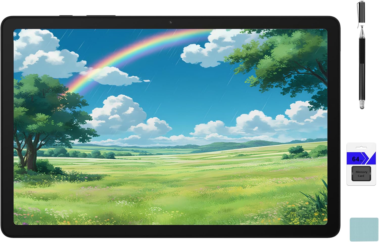 Samsung Galaxy Tab A9+ 10.9'' 64GB Android Tablet, Big Screen, Quad Speakers, Upgraded Chipset, Multi Window Display, Slim, Light, Durable Design, Silver with Accessories