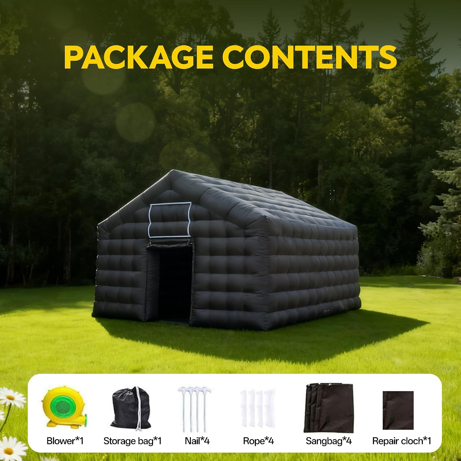 Party Tent Large,Large Gazebo Event House,Inflatable Outdoor Party Tent,for Birthday Party, School Camping, Disco Nightclub, Wedding Party (18FT)